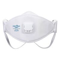 Portwest Trifold Valved Dolomite FFP3 Respirator (Pk10) (White / R)
