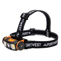 Portwest LED motion sensor USB head light (Black/Orange / O)