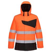 Portwest PW2 Hi-Vis Winter Jacket (Orange/Bla...