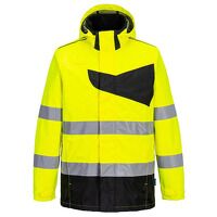 Portwest PW2 Hi-Vis Rain Jacket (Yellow/Black...