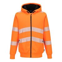 Portwest PW321 Hi-Vis Zipped Winter Hoodie (O...