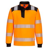 Portwest PW3 Hi-Vis 1/4 Zip Sweatshirt (Orang...