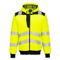Portwest PW3 Hi-Vis Zip Hoodie  (Yellow/Black...