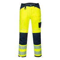 Portwest PW3 Hi-Vis Work Trousers (Yellow/Nav...