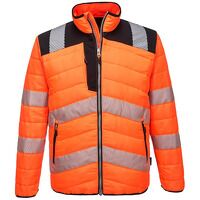 Portwest PW3 Hi-Vis Baffle Jacket (Orange/Bla...