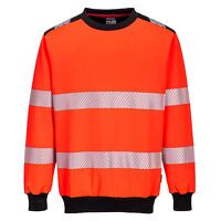 Portwest PW3 Hi-Vis Sweatshirt (Red/Black / X...