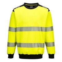 Portwest PW3 Hi-Vis Sweatshirt (Yellow/Black ...