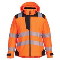 Portwest PW3 Hi-Vis Ladies Rain Jacket (Orang...