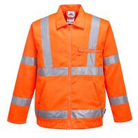 Portwest Hi-Vis Polycotton Bomber Jacket (Ora...