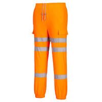 Hi-Vis Jogging Bottoms (Orange / Large / R)