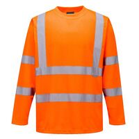 Portwest Hi-Vis Long Sleeved T-Shirt  (Orange...
