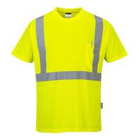 Portwest Hi-Vis Pocket T-Shirt  (Yellow / XL ...