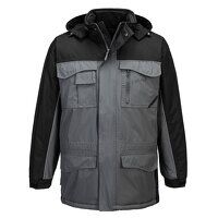 Portwest RS Parka Jacket (Black/Grey / L / Re...