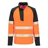 Portwest PW3 Hi-Vis 1/4 Zip Sweatshirt (Orang...