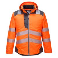 Portwest PW3 Hi-Vis Winter Jacket  (Orange/Gr...