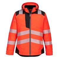 Portwest PW3 Hi-Vis Winter Jacket  (Red/Black...